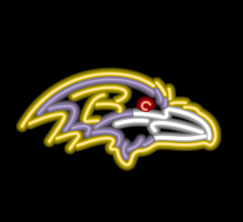 Baltimore Ravens NFL Logo Neon Sign-FREE SHIPPING: Global Trucker - 12 Volt  Items SuperStore