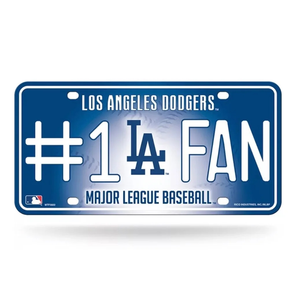 los angeles dodgers license plate