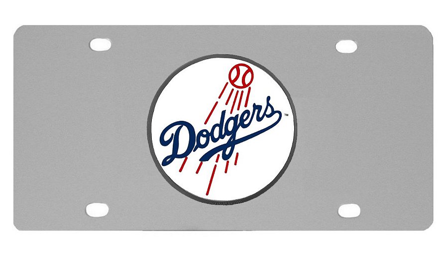 MLB Los Angeles Dodgers Stainless Steel License Plate Frame