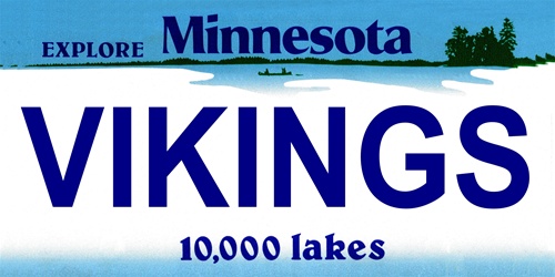 minnesota vikings license plate frame