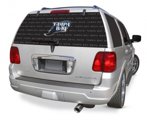 Tampa Bay Rays MLB Logo ""Rearz"" Back Windshield Covering by Glass Tatz