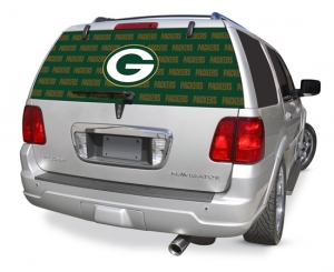 Green Bay Packers Glass Tatz NFL Logo ""Rearz"" Back Windshield Graphic/Decal