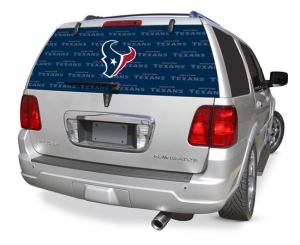 Houston Texans Glass Tatz NFL Logo ""Rearz"" Back Windshield Graphic/Decal