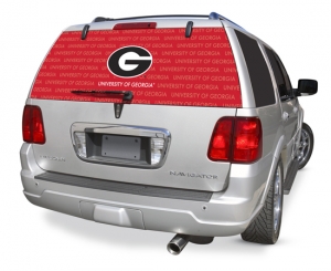Georgia Bulldogs Glass Tatz NCAA Logo ""Rearz"" Back Windshield Graphic/Decal