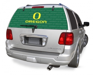 Oregon Ducks NCAA Logo Glass Tatz ""Rearz"" Back Windshield Graphic/Decal