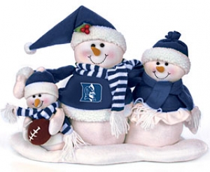 Duke Blue Devils NCAA Table Top Football Snowman Family