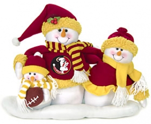 Florida State Seminoles NCAA Table Top Football Snowman Family
