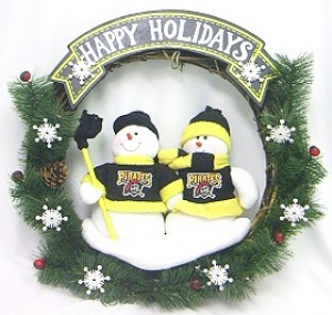 Pittsburgh Pirates 20" Team Snowman Wreath