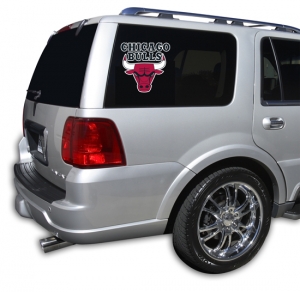 Chicago Bulls NBA Logo ""Cutz"" One Way Glass Covering by Glass Tatz