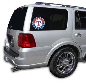 Texas Rangers MLB Logo ""Cutz"" One Way Glass Covering by Glass Tatz