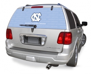 North Carolina Tar Heels NCAA Logo Glass Tatz ""Rearz"" Back Windshield Graphic/Decal