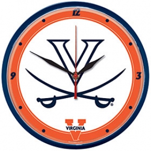 Virginia Cavaliers NCAA Round Wall Clock