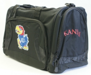 Kansas Jayhawks Black Fly-By Duffel Bag