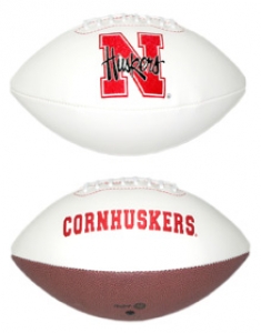 Nebraska Cornhuskers Embroidered Signature Series Football