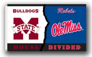 Mississippi State Bulldogs / Ole Miss Rebels Rivalry 3 x 5 Flag