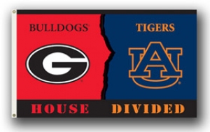Auburn Tigers / Georgia Bulldogs Rivalry 3 x 5 Flag