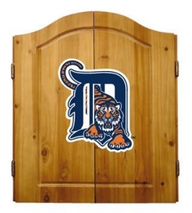 Detroit Tigers MLB Licensed Complete Dartboard & Cabinet Set