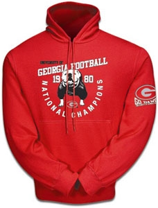 Georgia Bulldogs NCAA 1980 National Football Champions Hooded "Hoodie" Sweatshirts