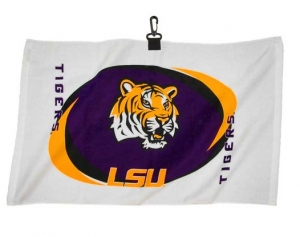 LSU Tigers NCAA Printed Hemmed Golf Towel