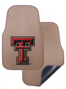 Texas Tech Red Raiders 2pc Beige Universal Car Floor Mats