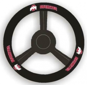 Ohio State Buckeyes Leather Steering Wheel Cover