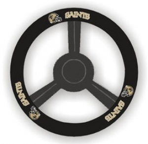 New Orleans Saints Leather Steering Wheel Cover