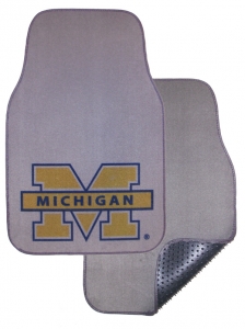Michigan Wolverines 2pc Grey Universal Car Floor Mats