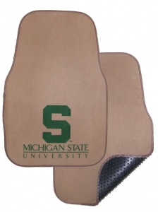 Michigan State Spartans 2pc Beige Universal Car Floor Mats
