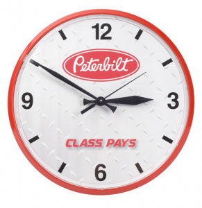Peterbilt Motors Diamond Plate Wall Clock