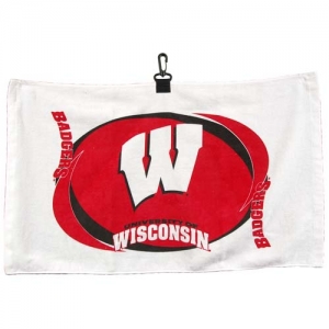 Wisconsin Badgers NCAA Printed Hemmed Golf Towel