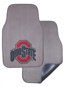 Ohio State Buckeyes 2pc Grey Universal Car Floor Mats