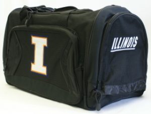 Illinois Fighting Illini Black Fly-By Duffel Bag