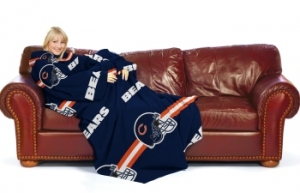 Chicago Bears NFL Football Adult Huddler 71" x 48" Fleece Snuggie Throw Blanket