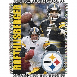 Ben Roethlisberger #7 Pittsburgh Steelers NFL 48" x 60"  Woven Tapestry Throw Blanket