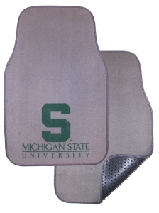 Michigan State Spartans 2pc Grey Universal Car Floor Mats