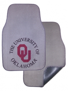Oklahoma Sooners 2pc Grey Universal Car Floor Mats