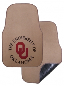 Oklahoma Sooners 2pc Beige Universal Car Floor Mats