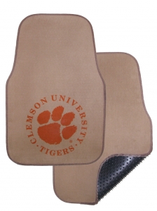 Clemson Tigers 2pc Beige Universal Car Floor Mats