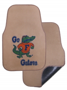 Florida Gators "Go Gators" 2pc Beige Universal Car Floor Mats