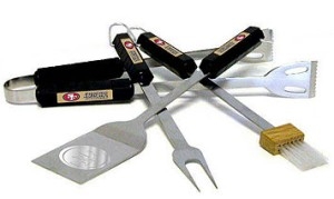 San Francisco 49ers Stainless Steel BBQ Utensil Set