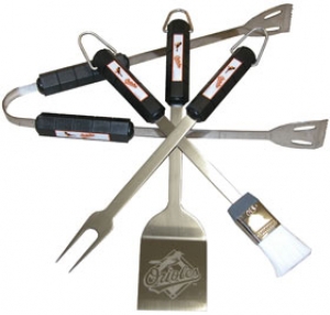 Baltimore Orioles Stainless Steel BBQ Utensil Set