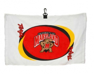 Maryland Terrapins NCAA Printed Hemmed Golf Towel