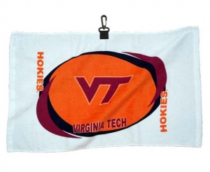 Virginia Tech Hokies NCAA Printed Hemmed Golf Towel