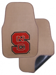 NC State Wolfpack 2pc Beige Universal Car Floor Mats