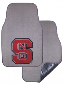 NC State Wolfpack 2pc Grey Universal Car Floor Mats