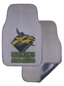 South Florida Bulls 2pc Grey Universal Car Floor Mats