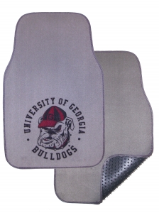 Georgia Bulldogs 2pc Grey Universal Car Floor Mats
