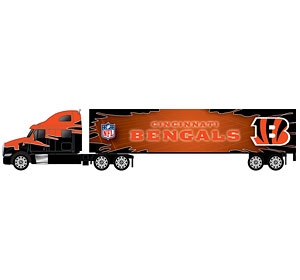 Cincinnati Bengals 2009 1:80 Collectible Peterbilt Tractor Trailer