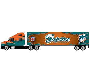 Miami Dolphins 2009 1:80 Collectible Peterbilt Tractor Trailer