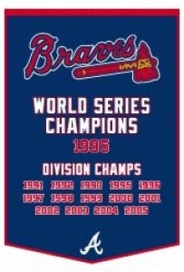 Atlanta Braves 24" x 36" MLB Wool Dynasty Banner
